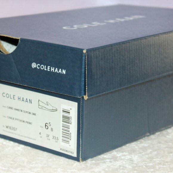 Cole Haan Grand Ambition Slip-On Sneakers Women’s 6.5B – Chalk Python Print–NWB - Picture 9 of 9